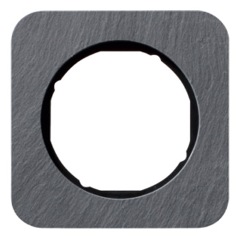 Leisteen met zwarte sokkel