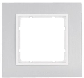 Geborsteld edelstaal, binnenring polarwit mat