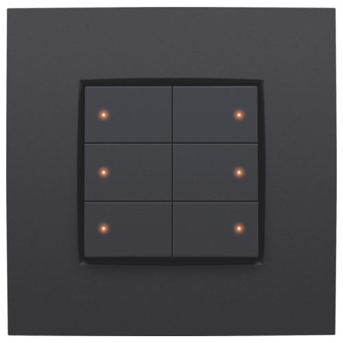 Zesvoudige drukknop met leds en comfortsensoren