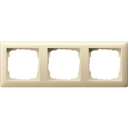 Gira 021301 Afdekraam Standaard 55 3-voudig Creme wit glanzend