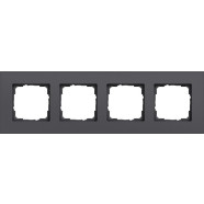 Gira 0214408 Afdekraam Esprit Viervoudig Aluminium antraciet (gelakt)