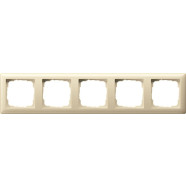Gira 021501 Afdekraam Standaard 55 5-voudig Creme wit glanzend