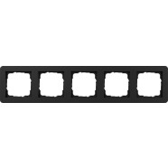 Gira 0215153 E1 Afdekraam 5-voudig Zwart mat