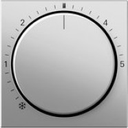 Gira 2702600 System 55 Afdekking voor ruimte temperatuurregelaar met controlelicht Edelstaal