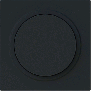 Busch Jaeger 6540-45M-102 Busch-art linear Centraalplaat voor Dimmer Draaiknop met Neonlamp Zwart mat 