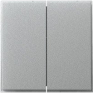 Gira 349565 TX_44 Rechtstaande Wip 2-voudig voor schakelaars en drukcontacten Kleur aluminium