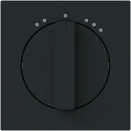 Busch Jaeger 1740 DRL-45M-503 Busch-art linear Centraalplaat met draaigreep Met Symbool "3-standen schakelaar" Zwart mat