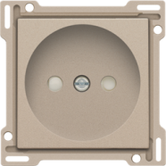 Niko 157-66501 afwerkingsset voor stopcontact zonder aarding met kinderveiligheid, Champagne coated