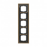 Busch Jaeger 1725-845 Busch-dynasty Afdekraam 5-voudig Messing antiek Antraciet 