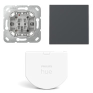 Gira Wipdrukcontact met Hue wandschakelaar module en Rechtstaande wip Antraciet