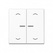 Jung A 102 KO5P WW Schakelwip met lens 2-voudig en pijlsymbolen Alpine wit