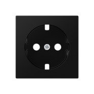 Jung A 1520 BFPL SWM Afdekking voor wandcontactdoos met randaarde Grafietzwart Mat