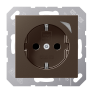 Jung HOME BT A 1521 SE MO Wandcontactdoos met randaarde Energy Mokka 