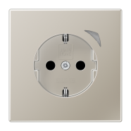 Jung HOME BT ES 1521 SE-L Wandcontactdoos met randaarde Energy Edelstaal