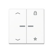 Jung FM A 1701 BFP WWM eNet taster Universeel 1-voudig met pijlsymbolen Sneeuwwit mat