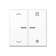 Jung FM AS 1701 P WW eNet taster Universeel 1-voudig met pijlsymbolen Alpine wit