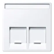Schneider Electric Merten MTN469925 Systeem M Inzetstuk RJ45 Actassi Tekstveld 2-voudig Actief wit