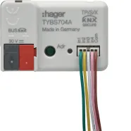 Hager TYBS704A Schakelaarinterface binaire ingang 4-voudig KNX Secure