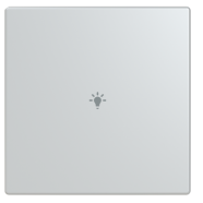 Busch Jaeger LFBT/A.1.63.11-83 Future Linear Afdekking 1-voudig voor keypad met symbool “Verlichting” Aluzilver