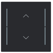 Busch Jaeger LFAW/A.1.70.11-45M Busch-art linear Afdekking 1-voudig wip voor keypad met symbool “omhoog omlaag" Zwart mat
