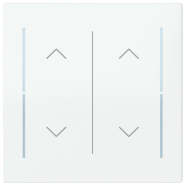 Busch Jaeger LFAW/A.2.70.11-44G Busch-art linear Afdekking 2-voudig wip voor keypad met symbool “omhoog omlaag" Studio wit