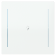 Busch Jaeger LFB/A.1.70.11-44G Busch-art linear Afdekking 1-voudig voor keypad met symbool “Verlichting” Studiowit