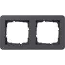 Gira 0212152 E1 Afdekraam 2-voudig Antraciet