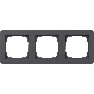 Gira 0213152 E1 Afdekraam 3-voudig Antraciet
