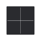 Busch Jaeger LFW/A.4.63.11-885 Future Linear Afdekking 4-voudig voor keypad Zwart mat