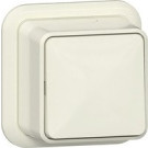 Gira 310210 Opbouw Wipschakelaar 10 AX 250 V~ met montageplaat en adapter K/P25 Schakelaar 2-polig Crème wit