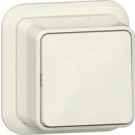 Gira 310710 Opbouw Wipschakelaar 10 AX 250 V~ met montageplaat en adapter K/P25 Kruisschakelaar Crème wit