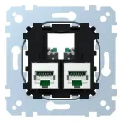 Schneider Electric Merten MTN4576-0022 Sokkel RJ45 Actassi CAT6A STP 2-voudig 