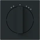 Busch Jaeger 1740 DRL-45M-503 Busch-art linear Centraalplaat met draaigreep Met Symbool "3-standen schakelaar" Zwart mat