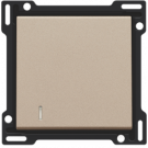 Niko 157-60005 Afwerkingsset met lens voor enkelvoudige schakelaar of drukknop, Champagne coated