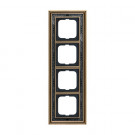 Busch Jaeger 1724-843 Busch-dynasty Afdekraam 4-voudig Messing antiek Decor Antraciet