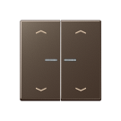 Jung HOME BT A 17102 P MO Taster 2-voudig met pijlsymbolen Mokka