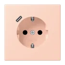 Jung LC 1520-18C 234 Wandcontactdoos met randaarde 16A 250V en USB-laadcontactdoos 1x type C l’ocre rouge clair (32112)