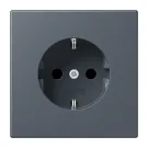 Jung LC 1520 262 Wandcontactdoos met randaarde 16A 250V LS 990 gris foncé 59 (4320U)