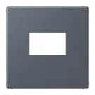 Jung LC 1969 USB 262 Afdekking voor USB-laadcontactdoos LS 990 gris foncé 59 (4320U)