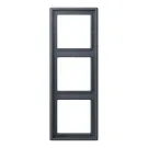 Jung LC 983 262 Afdekraam 3-voudig LS 990 gris foncé 59 (4320U)