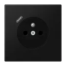 Jung LS 1520 F-18 C SWM Wandcontactdoos Frans/Belgisch systeem en USB-laadcontactdoos 1x type C Grafietzwart mat (België)