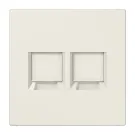 Jung LS 1969-2 WE Afdekking (klikbevestiging) voor modular jack 2-voudig UMA-CAT6A, AMP, Radiall, Panduit, Assmann LS range Wi