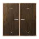 Jung ME 102 KO5P AT F10 Schakelwip met lens en pijlsymbolen voor taster 2-voudig Messing antiek