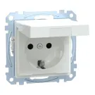 Schneider Electric Merten MTN2314-0325 Systeem M Wandcontactdoos met randaarde en Klapdeksel Actief wit