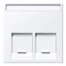 Schneider Electric Merten MTN469925 Systeem M Inzetstuk RJ45 Actassi Tekstveld 2-voudig Actief wit