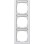 Gira 110329 Afdekraam E2 3-voudig verticaal Zuiver wit glanzend met tekstkader
