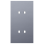 Niko 226-57852 Tweevoudig afdekplaat, verticaal 71 mm centerafstand, voor tweevoudige schakelfuncties Toggle alu blue grey brushed