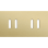 Niko 227-56802 Tweevoudig afdekplaat, horizontaal 71 mm centerafstand, voor tweevoudige schakelfuncties Rocker alu gold brushed