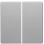 Berker 85142124 Q.1/Q.3/Q.7 Drukknop-opzetmodule, 2-voudig Alulook soft finish 