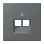 Jung LC 969-2 UA 202 Afdekking voor IAE/UAE-aansluitdozen 2 x 8-pole LS 990 gris foncé 31 (32010)